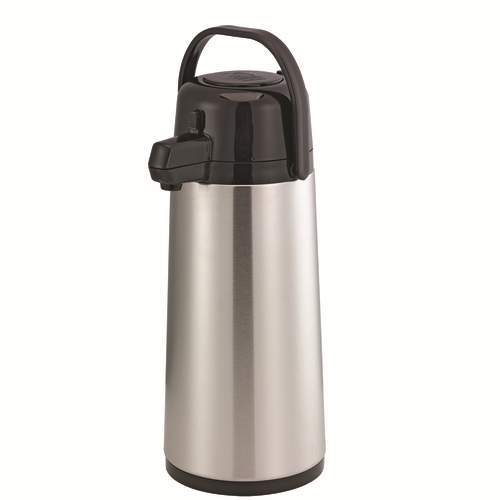 Service Ideas ECA19S 1.9 L. Stainless Steel Push Button Black Lid Eco-Air Airpot