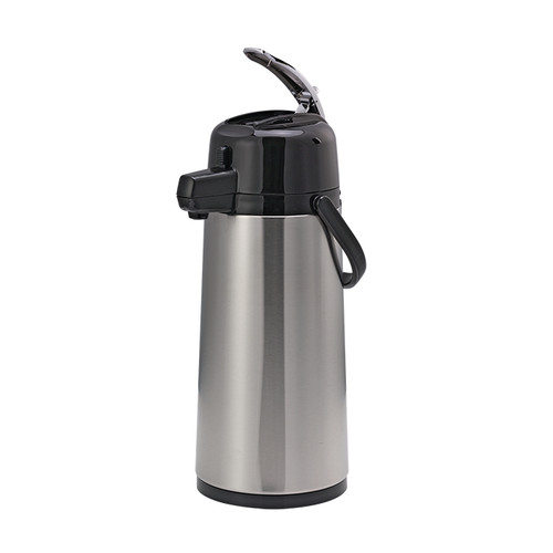Service Ideas ECAL19S 1.9 L. Stainless Steel Lever Black Lid Eco-Air Airpot