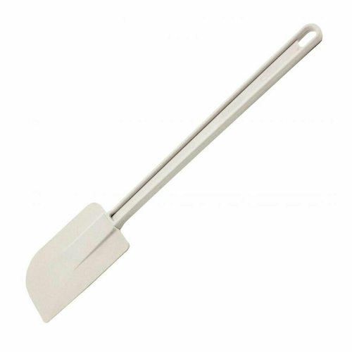 Omcan USA 80030 10" L White Plastic Flat Blade Spatula