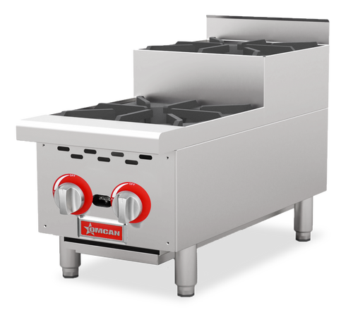 Omcan USA 47382 12" W Stainless Steel Countertop Natural Gas Hotplate - 52,000 BTU