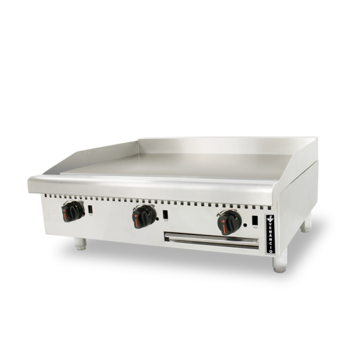 Venancio USA R72CT-72G-LP 72" W Stainless Steel Countertop Liquid Propane Griddle - 150,000 BTU