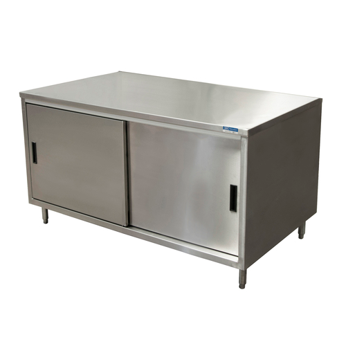BK Resources CST-2460S 60" W x 24" D Stainless Steel Top and Base without Backsplash Chef Table