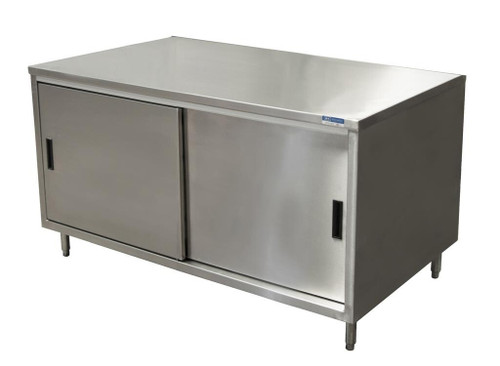 BK Resources CST-2460S 60" W x 24" D Stainless Steel Top and Base without Backsplash Chef Table