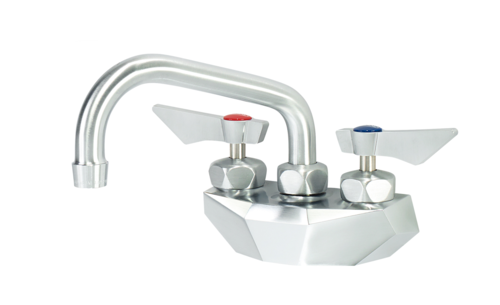 Krowne DX-406 6" Swing Spout Ultra-Polish Satin Finish Splash Mount Diamond Series Faucet