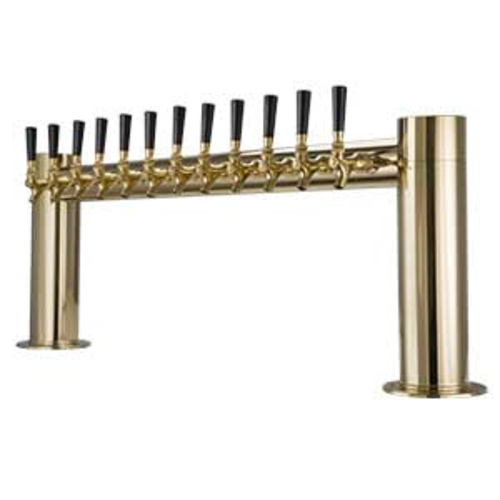 Micro Matic METRO-H-12PVDKR Countertop Glycol Cooled with 12 Faucets Metropolis "H" Draft Beer Tower