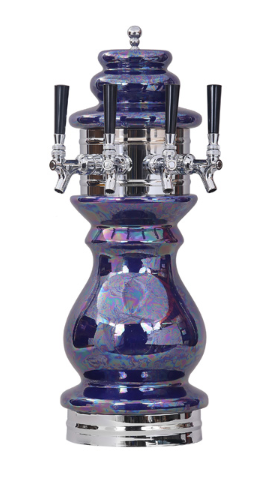 Micro Matic CT400-4KR Ceramic 4 Faucets Glycol Cooled Braumeister Ceramic Draft Tower