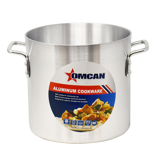 Omcan USA 43367 12 Qt. Aluminum Dual Handles Stock Pot