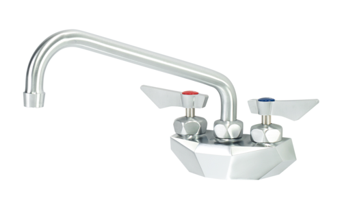 Krowne DX-410 10" Swing Spout Ultra-Polish Satin Finish Splash Mount Diamond Series Faucet