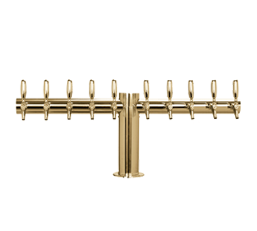 Micro Matic METRO-T-10PVDKR Countertop Glycol Cooled with 10 Faucets Metropolis "T" Draft Beer Tower