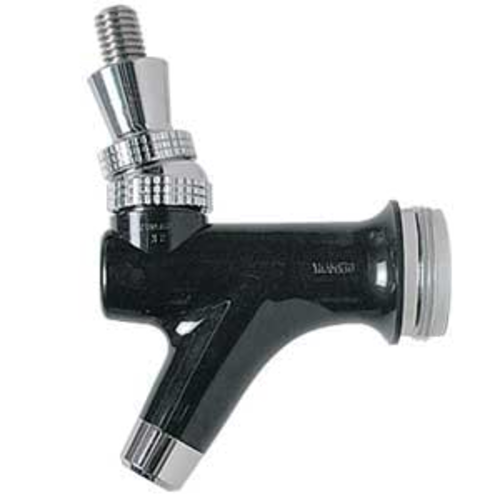Micro Matic CMB-X2CH Black Plastic Chrome Creamer Faucet with Stainless Steel Lever