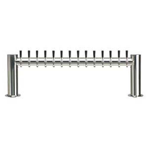 Micro Matic METRO-H-14PSSKR Countertop Glycol Cooled with 14 Faucets Metropolis "H" Draft Beer Tower