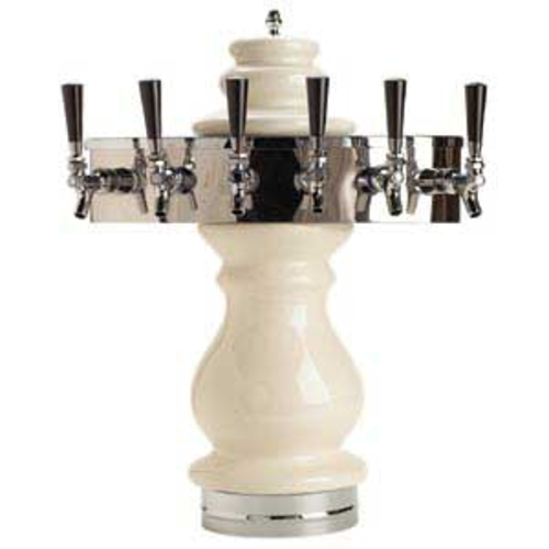 Micro Matic CT400E-6 Ceramic 6 Brass-Body Faucets Braumeister Draft Beer Tower