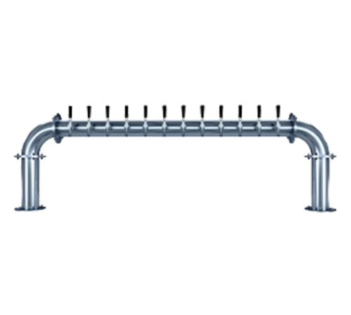 Micro Matic TT-U-12KR-11 Stainless Steel 2 Columns 12 Taps Titan "U" Draft Beer Tower