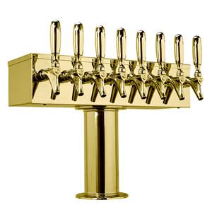 Micro Matic DS-258-PVDKR-3 Countertop Glycol Cooled with 8 Faucets T Style Draft Beer Tower