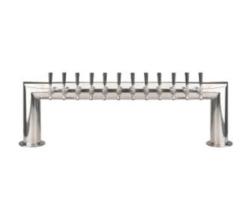 Micro Matic PT4A-12PSSKR Stainless Steel 2 Columns 12 Taps Pass-Thru Draft Beer Tower