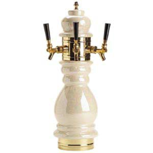 Micro Matic CT100-3 Ceramic 3 Brass-Body Faucets Air Cooled Black Forest Draft Beer Tower