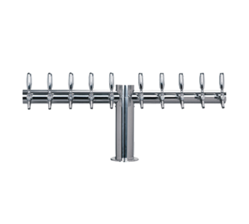 Micro Matic METRO-T-10PSSKR Countertop Glycol Cooled with 10 Faucets Metropolis "T" Draft Beer Tower