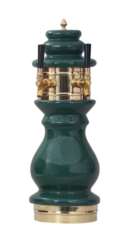 Micro Matic CT400-2KR Ceramic 2 Faucets Glycol Cooled Braumeister Ceramic Draft Tower