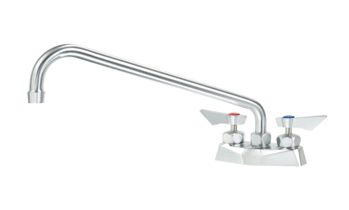 Krowne DX-314 14" Swing Spout Ultra-Polish Satin Finish Deck Mount Diamond Series Faucet