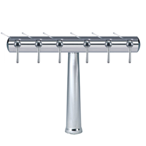 Micro Matic HAVANA6-C-W Chrome Finish 6 Tap Air-Cooled Havana Wine Font