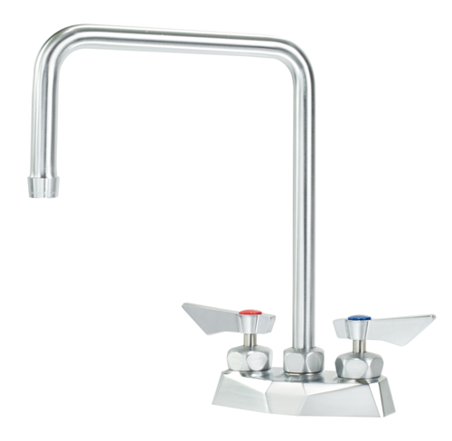 Krowne DX-302 8.5" Double Bend Spout Ultra-Polish Satin Finish Deck Mount Diamond Series Faucet