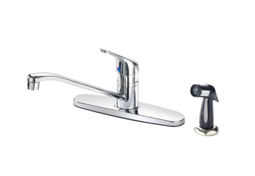 Krowne 16-350L 8" Centers Solid Chrome Plated Brass Body Single Lever Deck Mount Royal Series Faucet