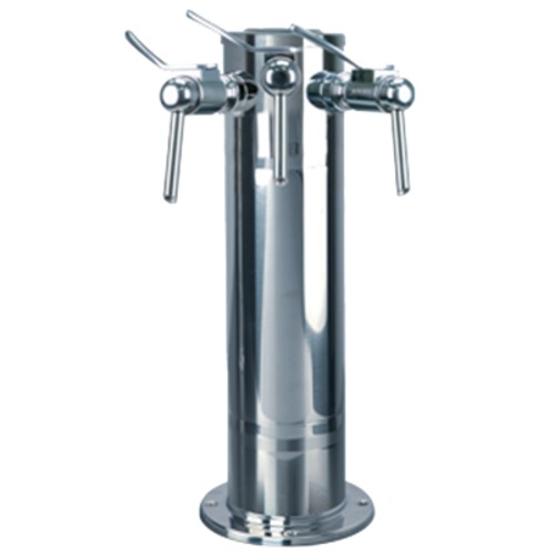 Micro Matic DS-143-PSS-W Stainless Steel Finish 3 Tap Air-Cooled Finnesse Wine Font