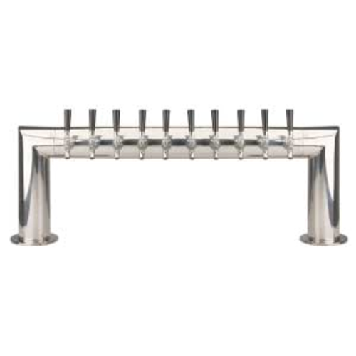 Micro Matic PT4A-10PSSKR Stainless Steel 2 Columns 10 Taps Pass-Thru Draft Beer Tower