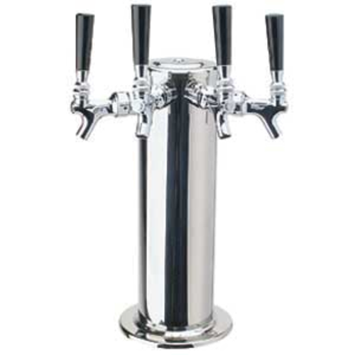 Micro Matic DS-144-PSSKR Countertop Glycol Cooled with 4 Faucets Column Draft Beer Tower