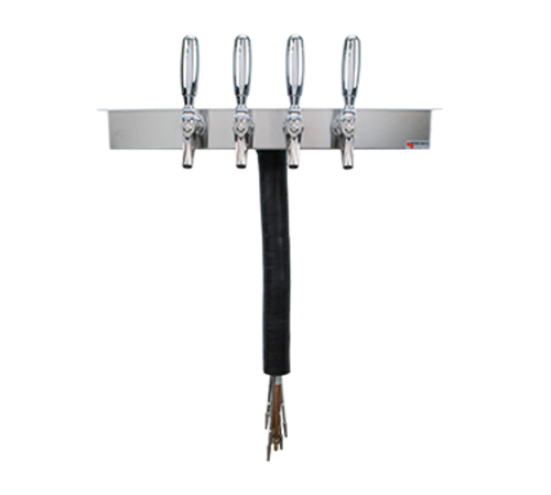 Micro Matic UCM-4-SSKR Stainless Steel 1 Column 4 Taps Draft Beer Dispenser