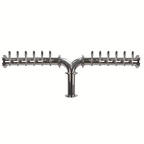 Micro Matic TT-Y-12KR-11 Stainless Steel 1 Column 12 Taps Titan "Y" Draft Beer Tower
