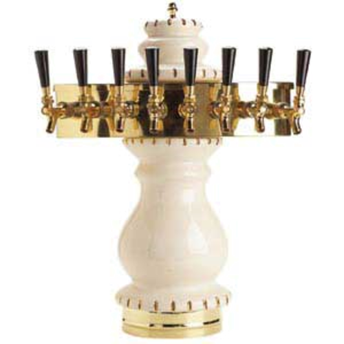 Micro Matic CT400E-8 Ceramic 8 Brass-Body Faucets Braumeister Draft Beer Tower