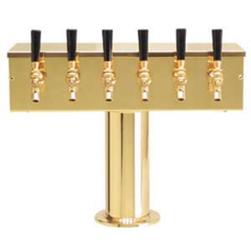 Micro Matic DS-256-PVDKR Countertop Glycol Cooled with 6 Faucets T Style Draft Beer Tower