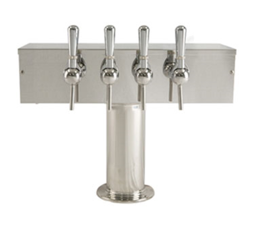 Micro Matic DS-354-PSS-W Stainless Steel Finish 4 Tap Air-Cooled T Style Wine Font