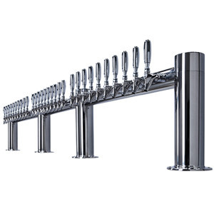 Micro Matic METRO-HH-30PSSKR 4" Column with 30 Stainless Steel Faucets Metropolis "HH" Draft Beer Tower