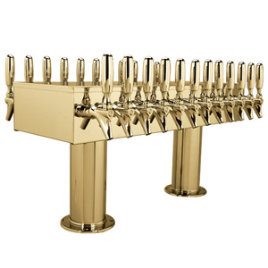 Micro Matic DPT424PVDKR-3 Countertop Glycol Cooled with 24 Faucets Dual Service Draft Beer Tower