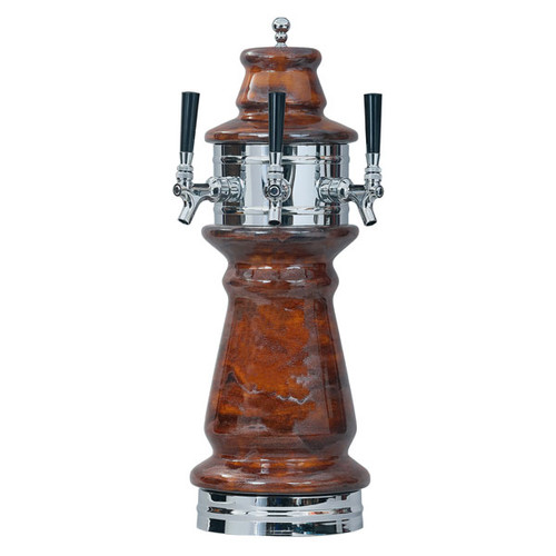 Micro Matic CT500-3KR Ceramic 3 Faucets Glycol Cooled Vienna Ceramic Draft Tower