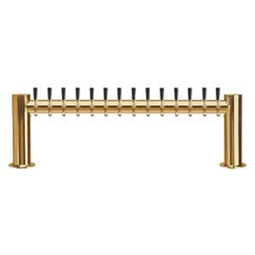 Micro Matic METRO-H-14PVDKR Countertop Glycol Cooled with 14 Faucets Metropolis "H" Draft Beer Tower