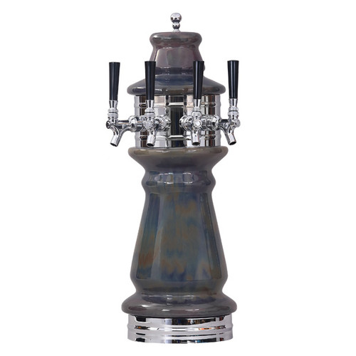 Micro Matic CT500-4KR Ceramic 4 Faucets Glycol Cooled Vienna Ceramic Draft Tower