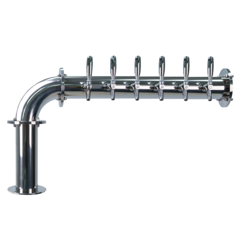 Micro Matic TT-L-6KR-11 Stainless Steel 1 Column 6 Taps Titan "L" Draft Tower