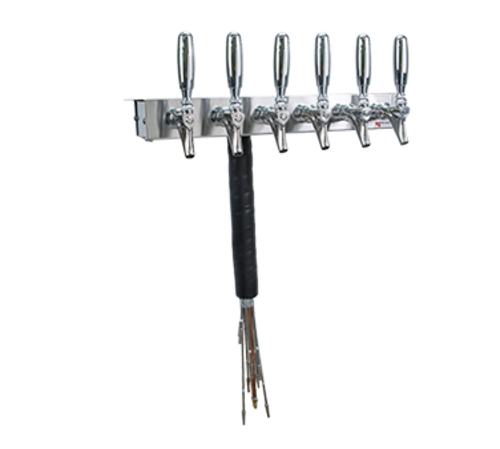 Micro Matic UCM-6-SSKR Stainless Steel 1 Column 6 Taps Draft Beer Dispenser