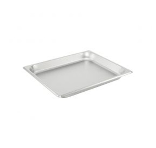 CAC China STPH-S25-1 Half Size 1.25" Deep 25 Ga. Stainless Steel Standard Solid Steam Pan (48 Each Per Case)