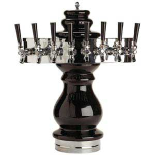 Micro Matic CT400E-8KR Ceramic 8 Stainless Steel Faucets Glycol Cooled Braumeister Draft Beer Tower