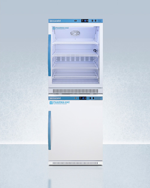 Summit ARG6PV-AFZ5PVBIADASTACK 9.88 Cu. Ft. Stainless Steel Performance Series All-Refrigerator or All-Freezer Combination - 115 Volts