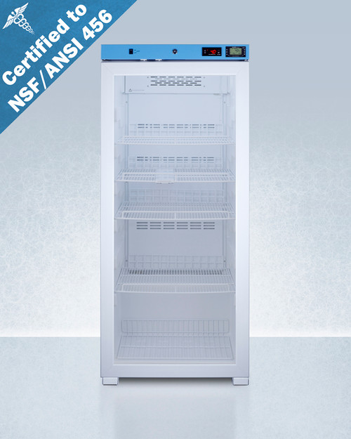 Summit ACR1012GNSF456 9.88 Cu. Ft. White Upright Healthcare Refrigerator - 115 Volts