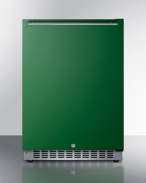 Summit AL54G 23.63" W Emerald Green Door Black Undercounter All-Refrigerator - 115 Volts