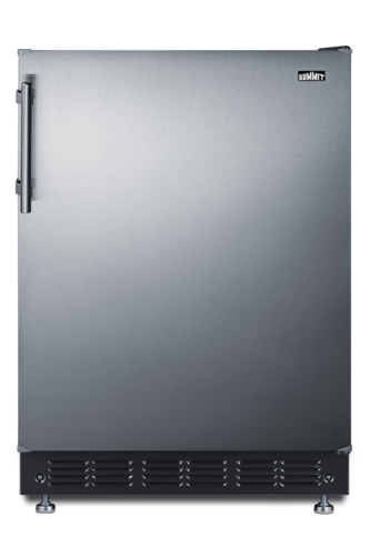 Summit CT66BK2SSRS 4.9 Cu.Ft Black Refrigerator-Freezer - 115 Volts