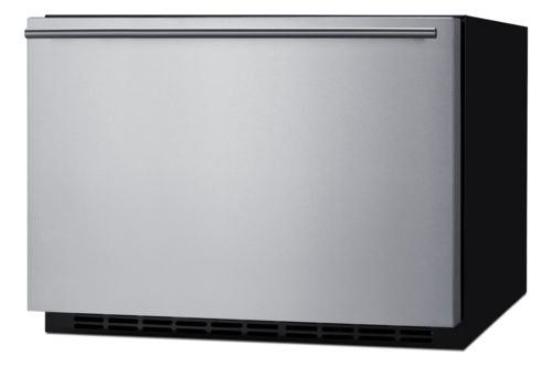 Summit SDR24 2 Cu. Ft. Black Stainless Steel All-Refrigerator Undercounter Refrigerated Drawer - 115 Volts