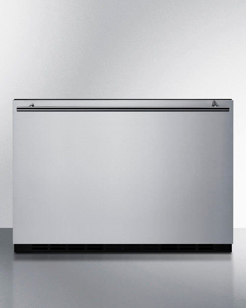 Summit SDR24 2 Cu. Ft. Black Stainless Steel All-Refrigerator Undercounter Refrigerated Drawer - 115 Volts