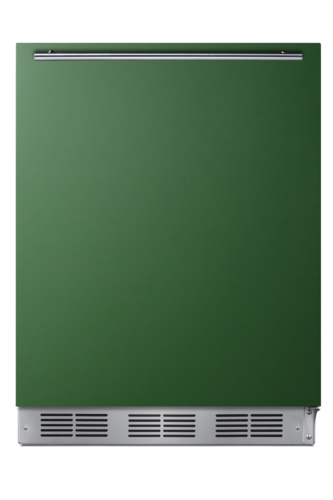 Summit BRF631BKG 5.1 Cu. Ft. Emerald Green Door Jet Black Undercounter Refrigerator-Freezer - 115 Volts